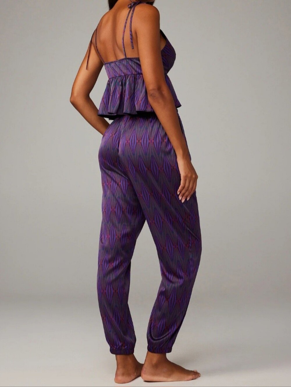 SavageXFenti Star Chaser purple/green satin pajama pants. Lounge. Sz M